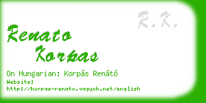 renato korpas business card